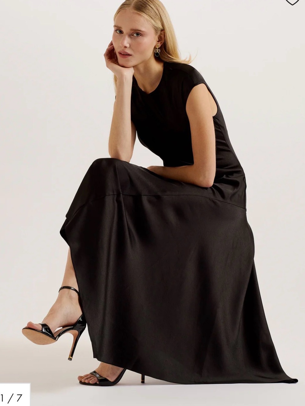 Ted Baker Black Midi Frasia dress - new with tags
